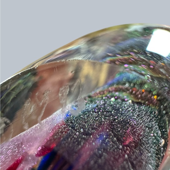 Colorful Glass Paperweight signed - Picture 4 of 8